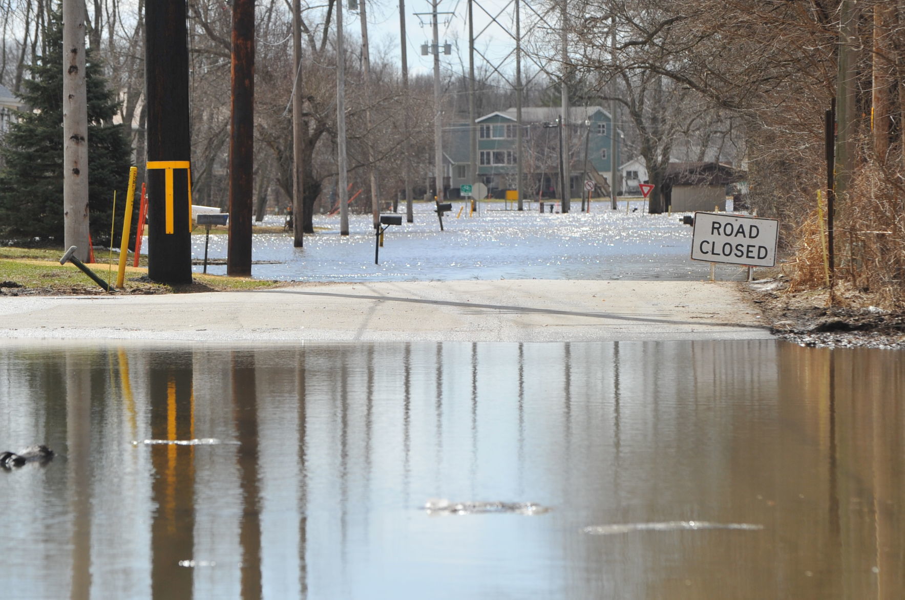 Rock river flooding in Moline